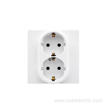 Compliance With Export Standards 2gang Schuko Wall Socket